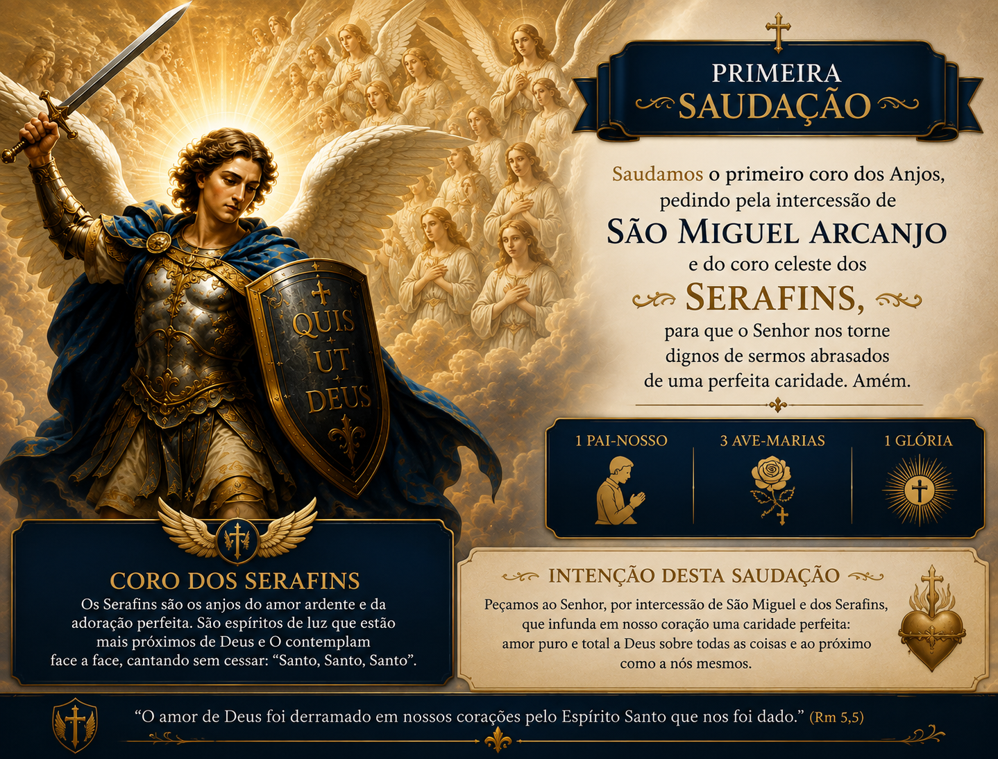 Arte sacra para a primeira saudação aos Serafins
