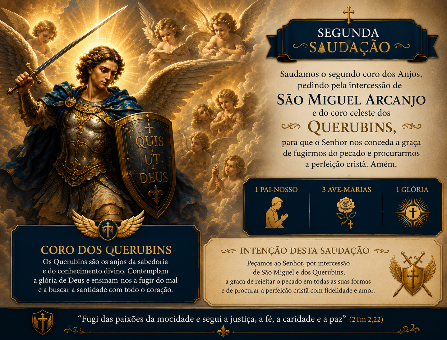 Arte sacra para a segunda saudação aos Querubins